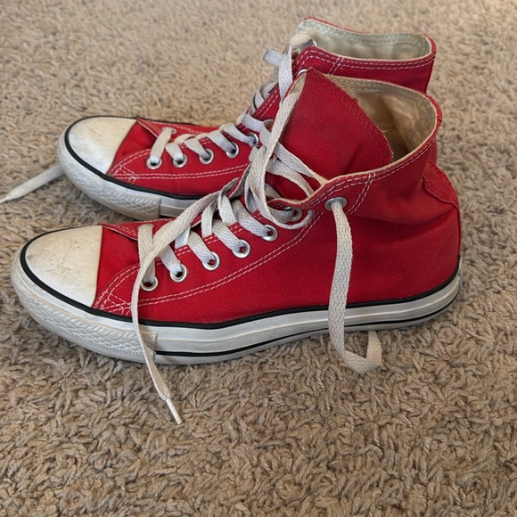 Red High Top Converse - Picture 2 of 2